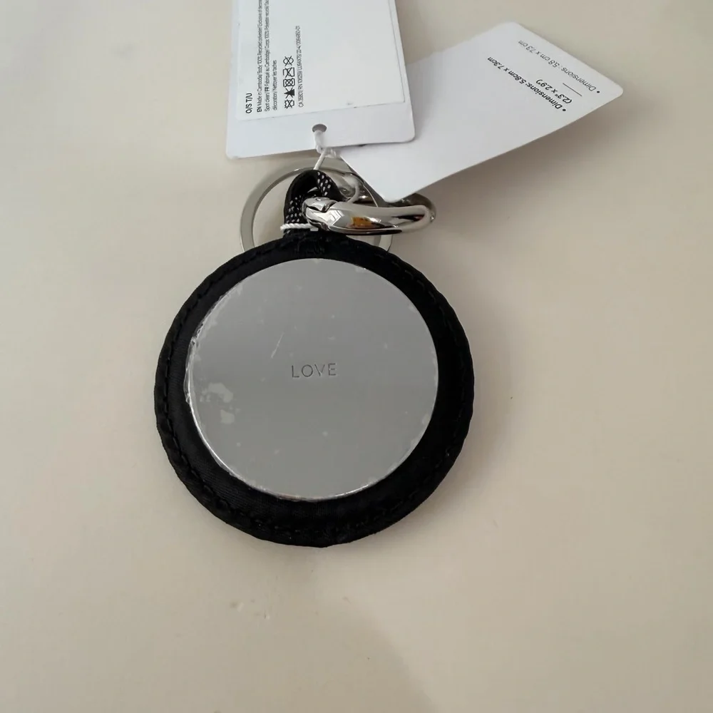 Lululemon Black & Silver Keychain/Bag Charm| Minimal Athleisure Accessory